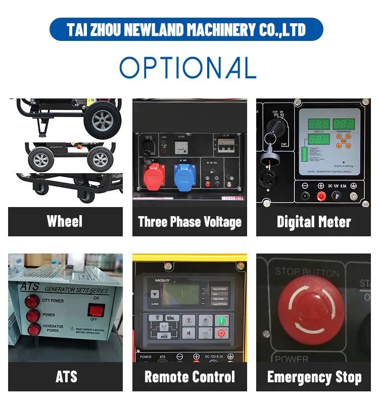 7.5kw Air Cooled Open Frame Diesel Generator
