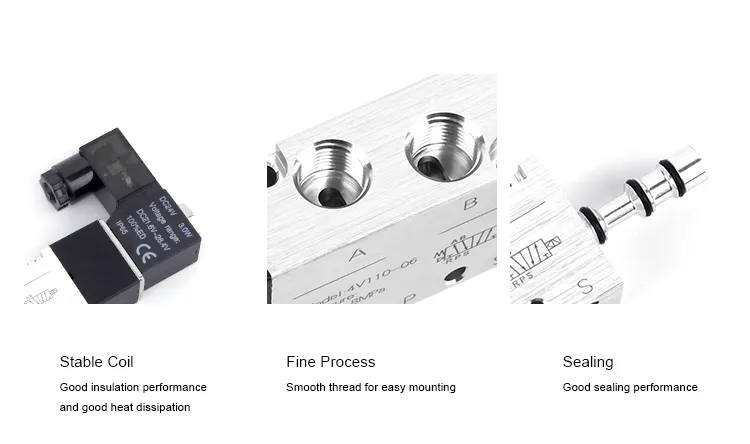 Factory Direct Sales Pneumatic Air Components Pneumatic Control Solenoid Valves