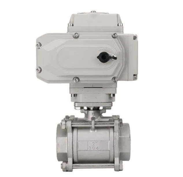 Floating Type Mounting Pad NPT BSPT F304 F316 3PCS Motorized Ball Valve