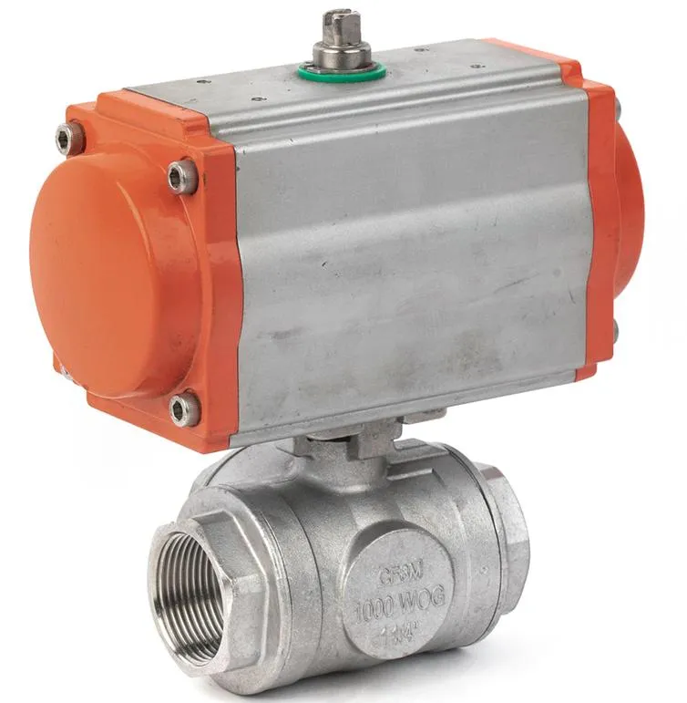 Floating Type Mounting Pad NPT BSPT F304 F316 3PCS Motorized Ball Valve